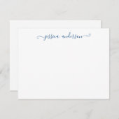 Modernes elegantes klassisches dunkles Navy Blue S Mitteilungskarte (Vorne/Hinten)