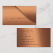 Modernes, elegantes Kupfer verkörpert das unterneh Visitenkarte (Vorne/Hinten)