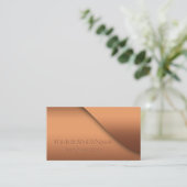 Modernes, elegantes Kupfer verkörpert das unterneh Visitenkarte (Stehend Vorderseite)