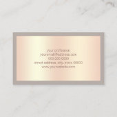 Modernes elegantes kupfernes Rosengold u. grauer Visitenkarte (Rückseite)