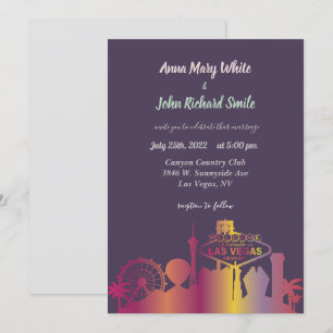 Modernes Elegantes Las Vegas City Skyline Einladung