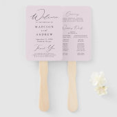Modernes, elegantes Lavendel-Hochzeitsprogramm Fächer (Vorne und Hinten)