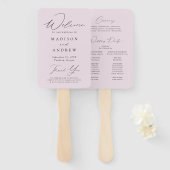 Modernes, elegantes Lavendel-Hochzeitsprogramm Fächer (Vorne und Hinten)