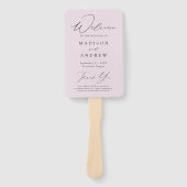 Modernes, elegantes Lavendel-Hochzeitsprogramm Fächer (Vorderseite)