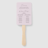 Modernes, elegantes Lavendel-Hochzeitsprogramm Fächer (Rückseite)