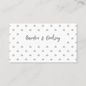 Modernes elegantes Leaf Muster grau | Aufruf Visitenkarte (Rückseite)