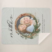 Modernes, elegantes, leafarbenes Foto Mutter Sherpadecke (Vorderseite (Horizontal))