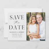 Modernes Elegantes Light Grau Foto Save the Date Magneteinladung (Vorderseite)