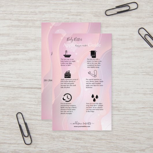 Modernes elegantes Lila Logo-Geschäft C Visitenkarte (Vorderseite/Rückseite Beispiel)