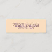 Modernes, elegantes, Lila Pastelschere Haar Mini Visitenkarte (Rückseite)