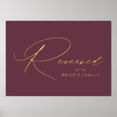 Modernes, elegantes Lila und goldenes Foil-Zeichen Foliendrucke (Vorderseite)