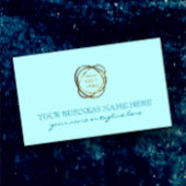 Modernes elegantes Logo der Aqua Custom Business Visitenkarte