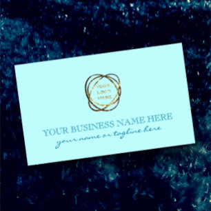 Modernes elegantes Logo der Aqua Custom Business Visitenkarte