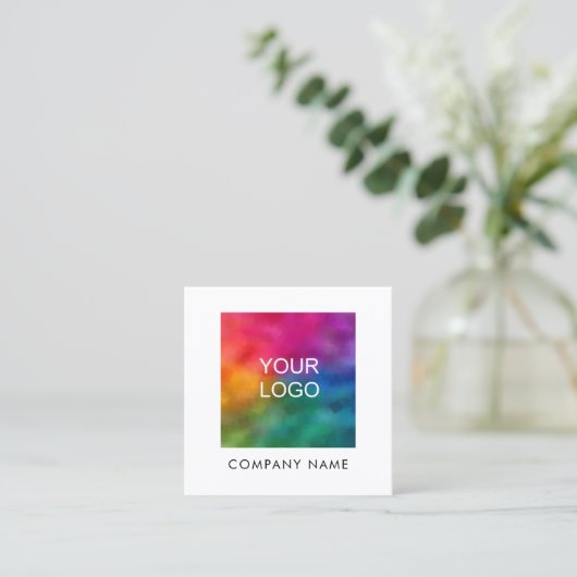 Modernes, elegantes Logo für Ihr Unternehmen Beruf Quadratische Visitenkarte (Stehend Vorderseite)