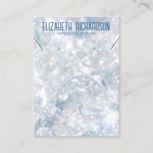 Modernes elegantes, luxuriöses Kristallschmuck-Dis Visitenkarte (Vorderseite)