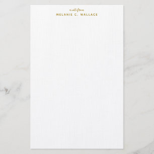 Modernes Elegantes Luxus Gold Personalisiert Briefpapier
