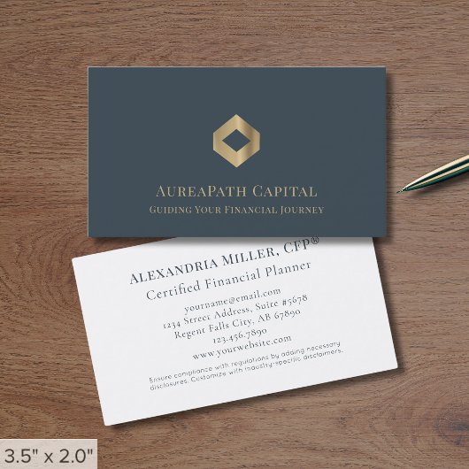 Modernes elegantes Luxus-Logo Visitenkarte