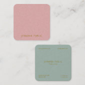 Modernes, elegantes Luxus-Template Beruflich Quadratische Visitenkarte (Vorne/Hinten)