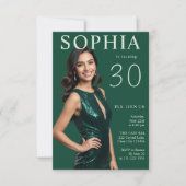 Modernes elegantes Magazin Inspirierte 30. Geburts Einladung (Vorderseite)