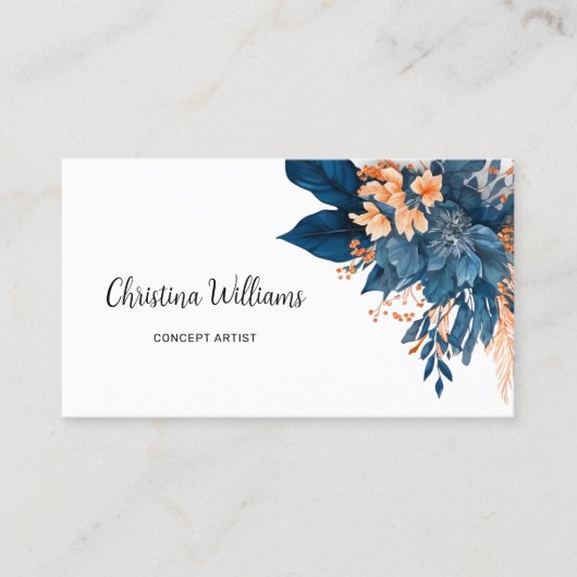 Modernes elegantes Marketing Wasserfarben Visitenkarte (Vorderseite)