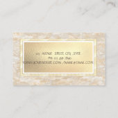 Modernes, elegantes Marmor, Frame Juwelry Designer Visitenkarte (Rückseite)