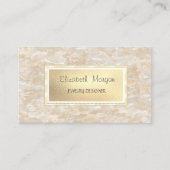 Modernes, elegantes Marmor, Frame Juwelry Designer Visitenkarte (Vorderseite)