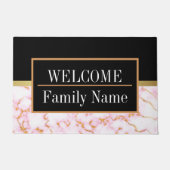 Modernes elegantes Marmorbad Willkommen Fußmatte (Vorderseite)