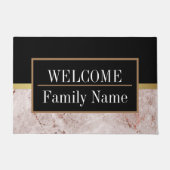 Modernes elegantes Marmorbad Willkommen Fußmatte (Vorderseite)