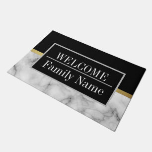 Modernes elegantes Marmorbad Willkommen Fußmatte