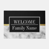Modernes elegantes Marmorbad Willkommen Fußmatte (Vorderseite)
