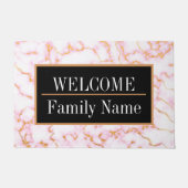 Modernes elegantes Marmorbad Willkommen Fußmatte (Vorderseite)