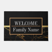 Modernes elegantes Marmorbad Willkommen Fußmatte (Vorderseite)