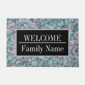 Modernes elegantes Marmorbad Willkommen Fußmatte (Vorderseite)