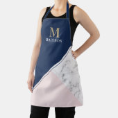 Modernes, elegantes Marmormonogramm Schürze (InSitu)