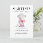 Modernes elegantes Martini- und Matrimony-Brautpar Einladung (Stehend Vorderseite)