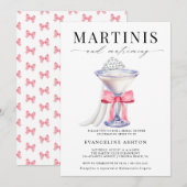 Modernes elegantes Martini- und Matrimony-Brautpar Einladung (Vorne/Hinten)