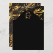 Modernes elegantes Menü oder Einladungen (Vorne/Hinten)