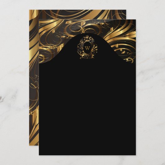 Modernes elegantes Menü oder Einladungen (Vorne/Hinten)