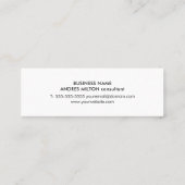 Modernes elegantes mini visitenkarte (Rückseite)