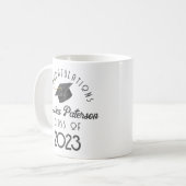 Modernes Elegantes Minimal Dunkelgrau Abschluss Fo Kaffeetasse (Vorderseite Links)