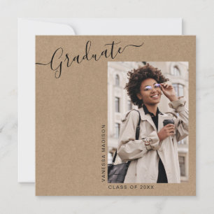 Modernes Elegantes Minimal Kraft 1 Foto ABSCHLUS Ankündigung