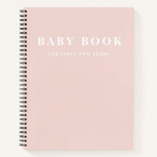Modernes Elegantes Minimal Pastel Pink Kinderbuch Notizblock