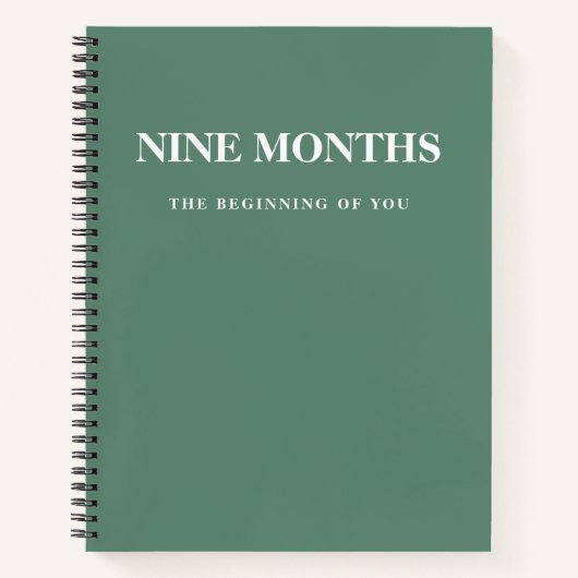 Modernes Elegantes Minimales Geschenk für grüne Sc Notizblock (Vorderseite)