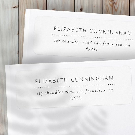 Modernes elegantes Minimalistisch Chic Rücksendead