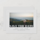 Modernes, elegantes, Minimalistisch-grau-Save the Save The Date (Vorne/Hinten)