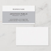 Modernes elegantes, Minimalistisches Berufliches D Visitenkarte (Vorne/Hinten)