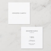 Modernes, elegantes, Minimalistisches Berufliches  Quadratische Visitenkarte (Vorne/Hinten)