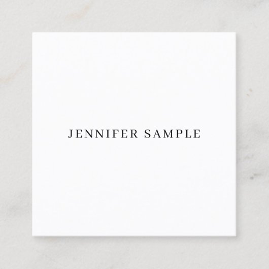Modernes, elegantes, Minimalistisches Berufliches  Quadratische Visitenkarte (Vorderseite)