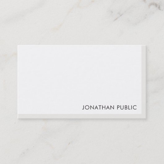 Modernes, elegantes, Minimalistisches Berufliches Visitenkarte (Vorderseite)