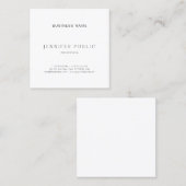 Modernes elegantes Minimalistisches Design Berufli Quadratische Visitenkarte (Vorne/Hinten)